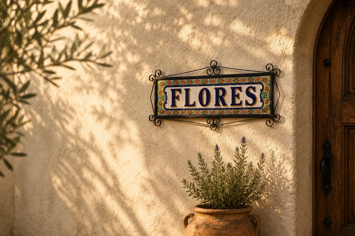 Azulejos de letras pintados a mano