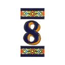 Number 8 Tile – Flowers Collection (Medium)