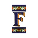 Letter F Tile – Flowers Collection (Medium)