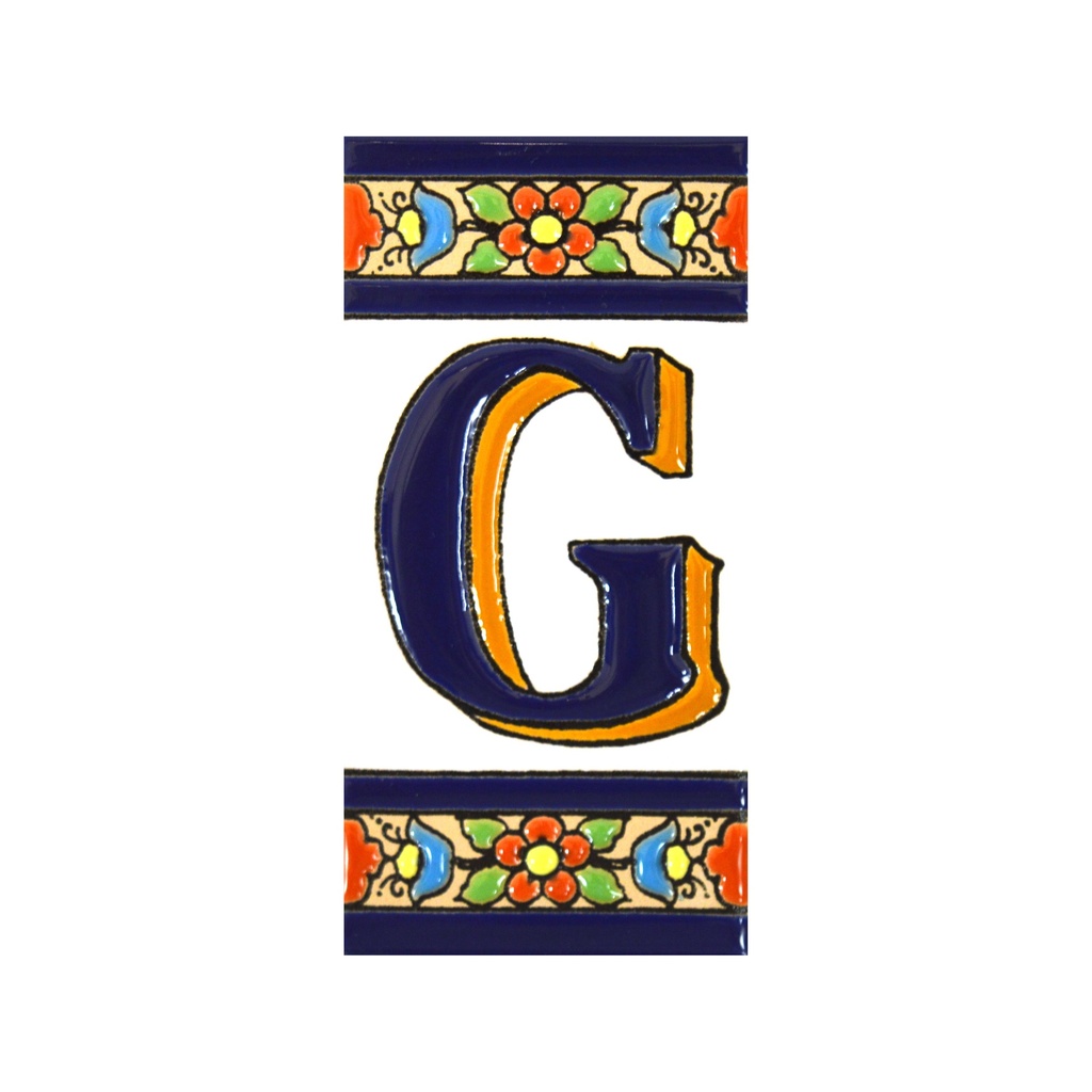 Lettera G in Piastrella – Collezione Fiori (Medio)