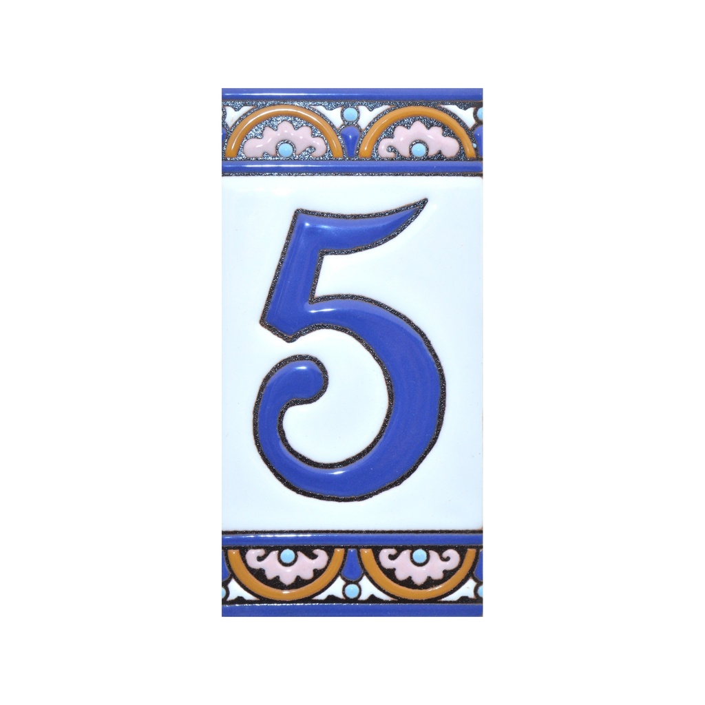 [A10168.5] Chiffre 5 en Carreau – Collection Arc Grand