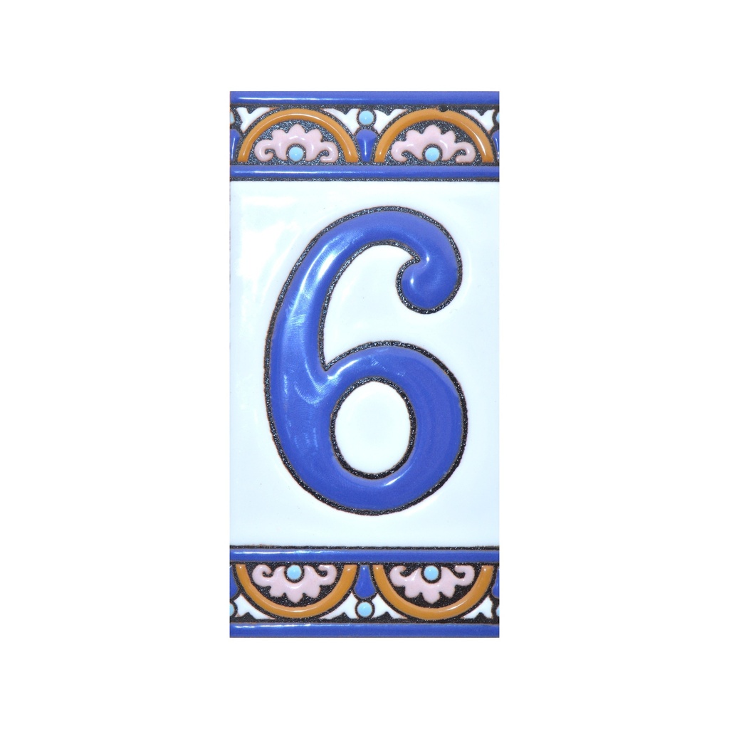 [A10168.6] Chiffre 6 en Carreau – Collection Arc Grand