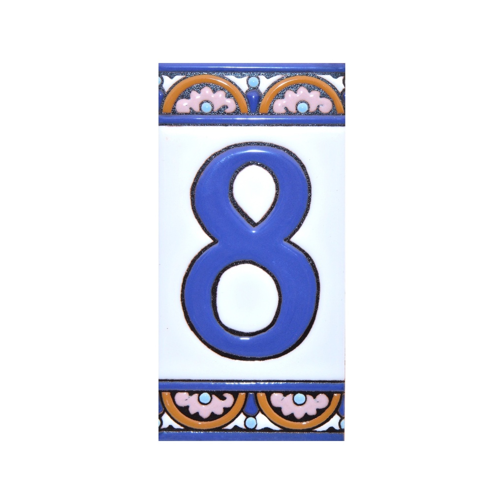 [A10168.8] Number 8 Tile – Arch Collection (Large)