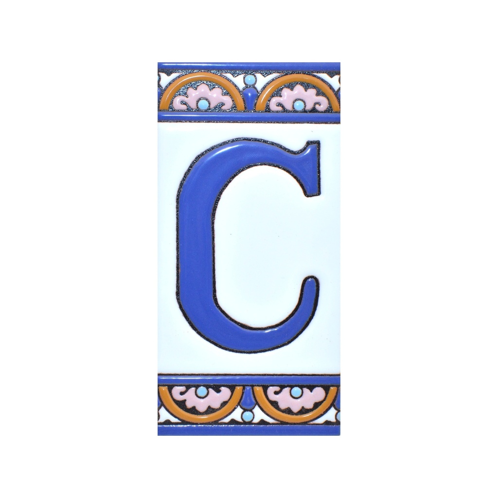 Letra C en Azulejo – Colección Arco Grande
