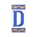 Lettera D in Piastrella – Collezione Arco Grande