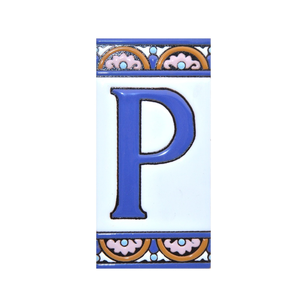 [A10168.P] Lettera P in Piastrella – Collezione Arco Grande