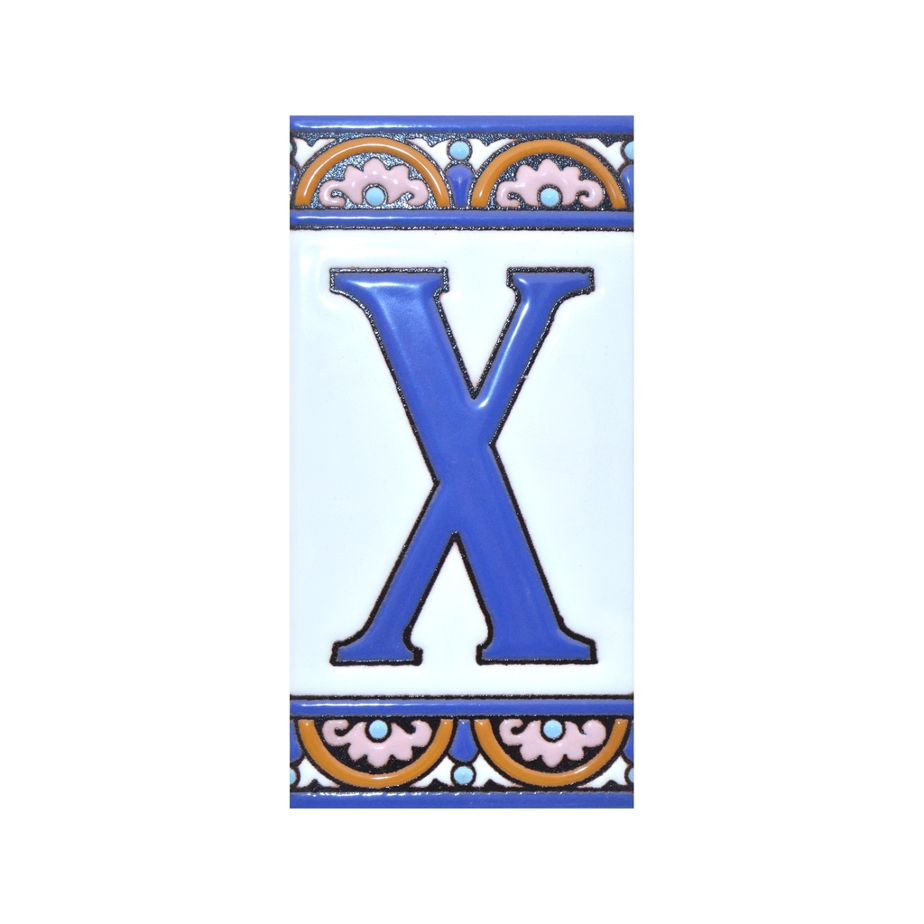 [A10168.X] Letra X en Azulejo – Colección Arco Grande
