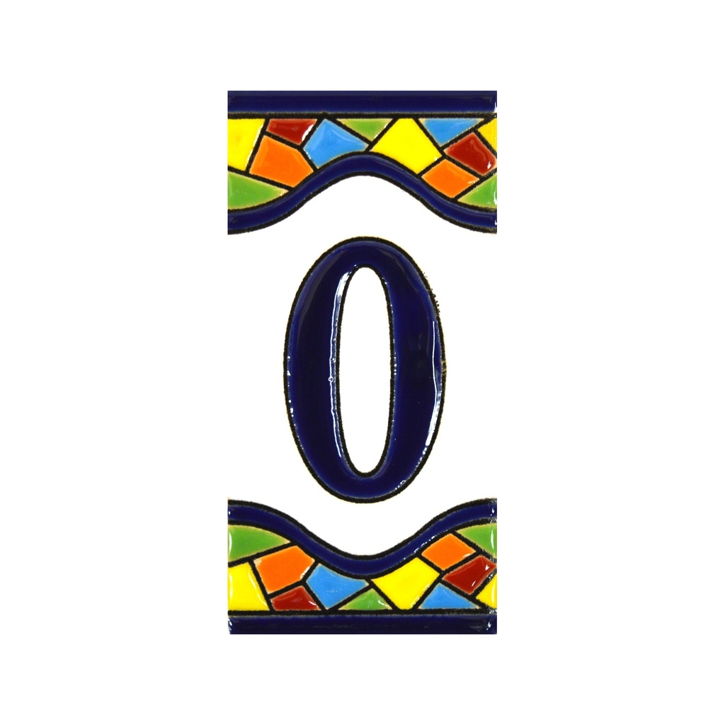 [A17307.0] Number 0 Tile – Mosaic Collection (Medium)