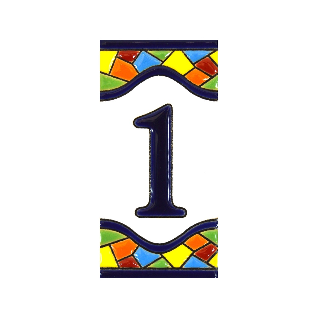 [A17307.1] Chiffre 1 en Carreau – Collection Mosaïque (Moyen)