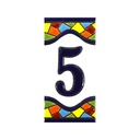 Numero 5 in Piastrella – Collezione Mosaico (Medio)