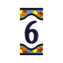 Numero 6 in Piastrella – Collezione Mosaico (Medio)