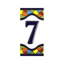 Chiffre 7 en Carreau – Collection Mosaïque (Moyen)