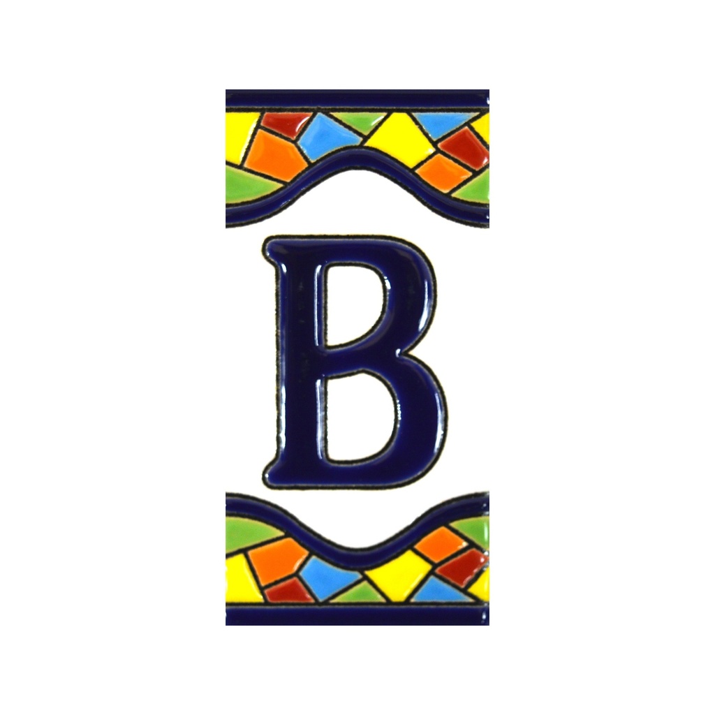 Letra B en Azulejo – Colección Mosaico Mediano