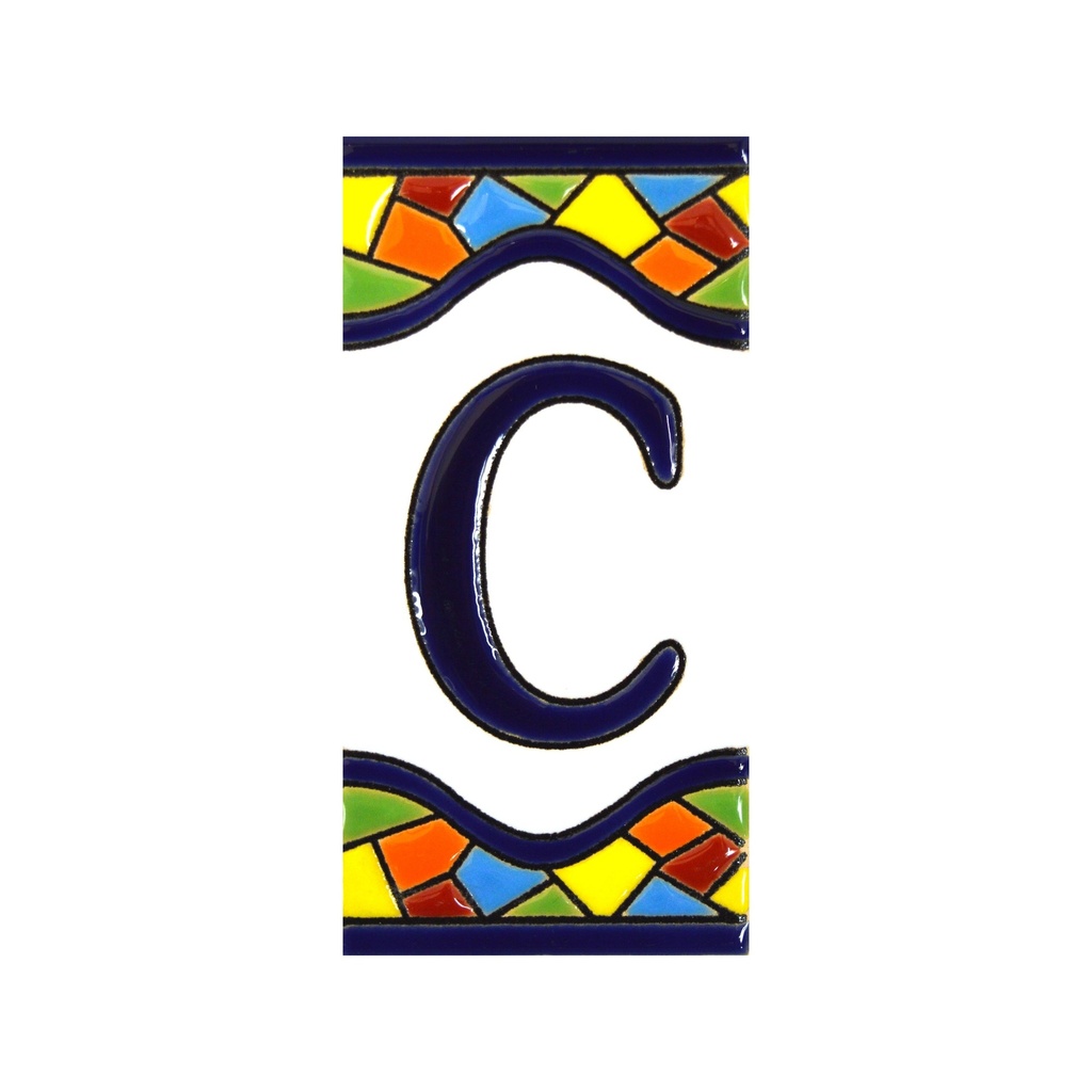 [A17307.C] Letter C Tile – Mosaic Collection (Medium)