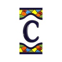 Lettera C in Piastrella – Collezione Mosaico (Medio)