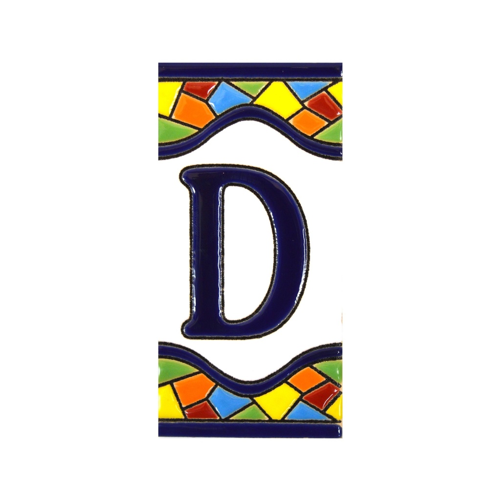 [A17307.D] Letra D en Azulejo – Colección Mosaico Mediano