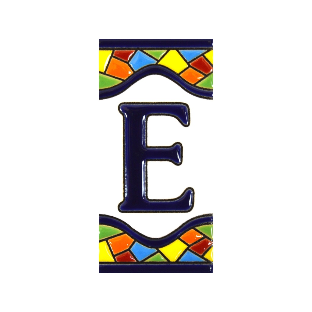 [A17307.E] Letter E Tile – Mosaic Collection (Medium)