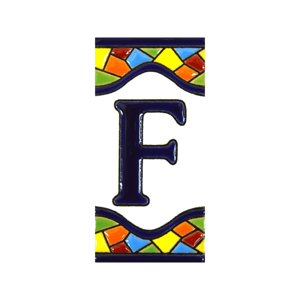 [A17307.F] Letter F Tile – Mosaic Collection (Medium)