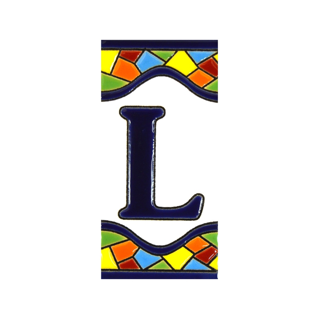 [A17307.L] Letter L Tile – Mosaic Collection (Medium)