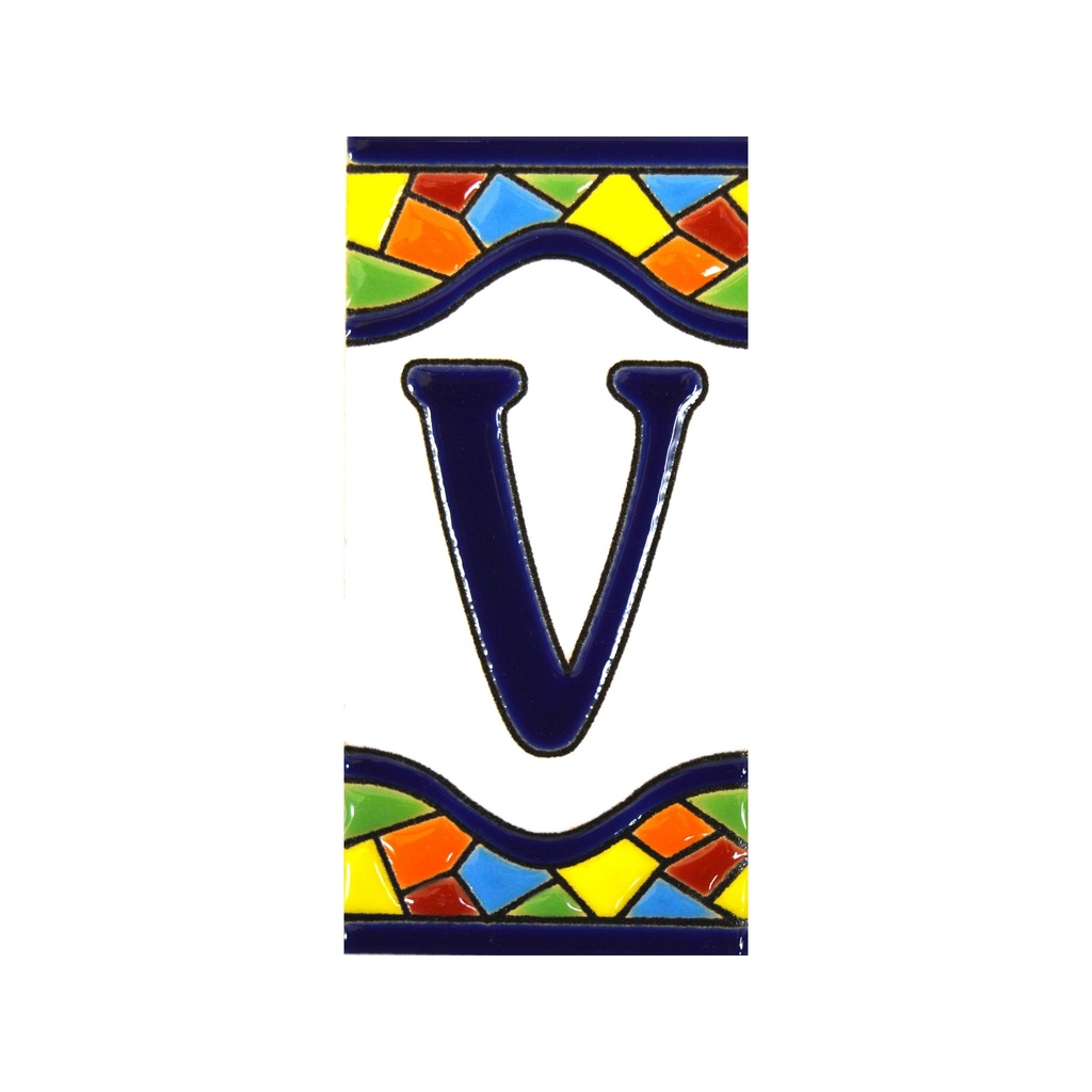 Lettre V en Carreau – Collection Mosaïque (Moyen)
