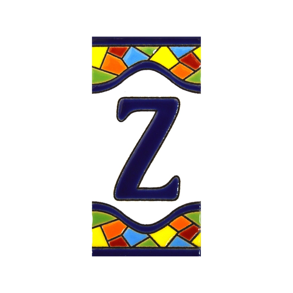 Letra Z en Azulejo – Colección Mosaico Mediano
