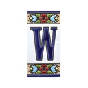 Lettera W in Piastrella – Collezione Fiori (Mini)