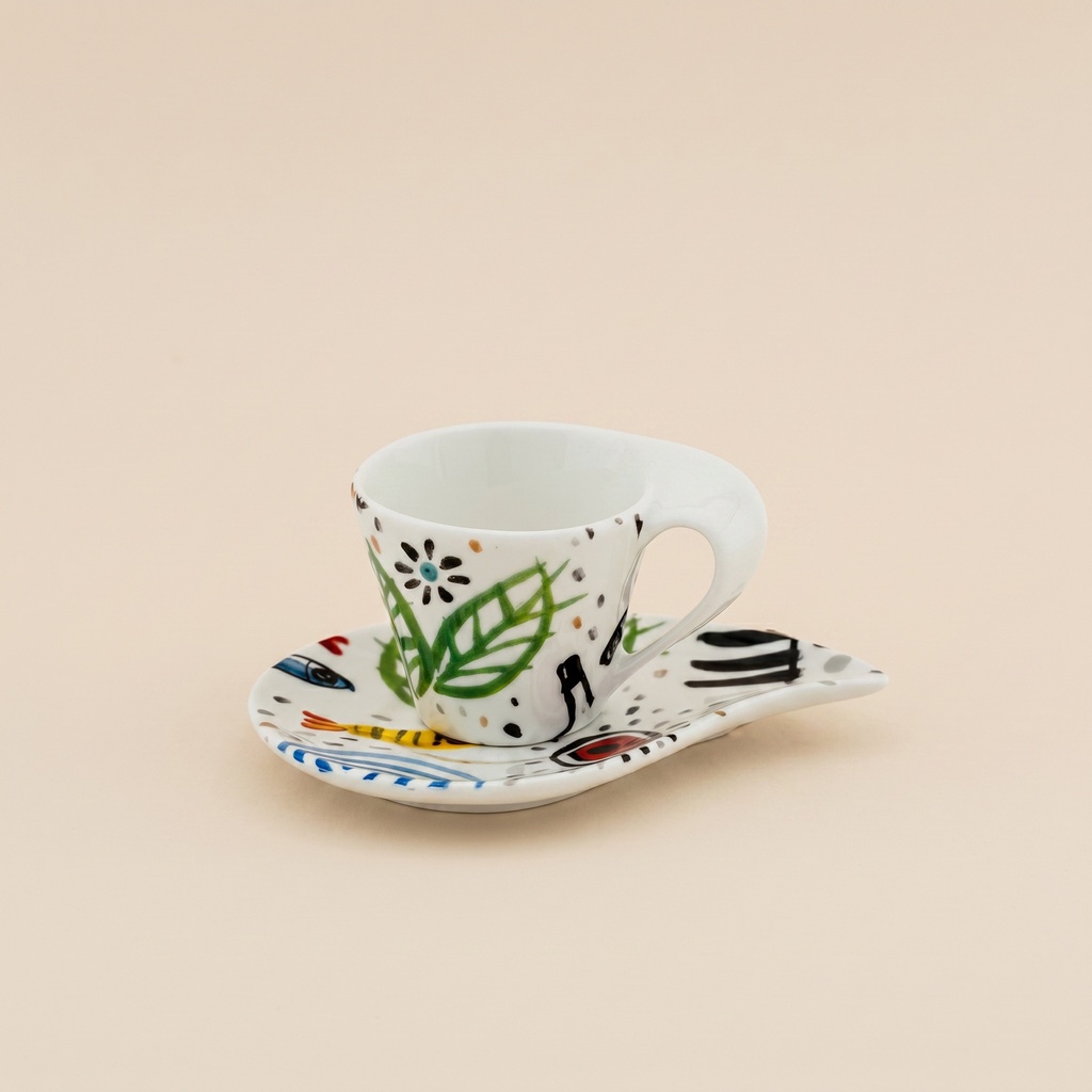 TIFON CUP AND SAUCER CUBISME IMAGINE