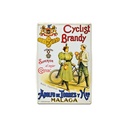 Cartel Póster publicitario de chapa metálica con diseño retro vintage de Catalunya / España. Tin sign. 30 cm x 20 cm (CYCLIST BRANDY)