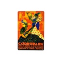 Cartel Póster publicitario de chapa metálica con diseño retro vintage de Catalunya / España. Tin sign. 30 cm x 20 cm (FERIA DE CORDOBA)