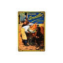 Affiche Poster publicitaire de plaque métallique avec dessin retro vintage de la Catalogne / l'Espagne. Tin sign. 30 cm x 20 cm (CHOCOLATES AMATLLER NIÑOS)
