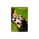 Cartel Póster publicitario de chapa metálica con diseño retro vintage de Catalunya / España. Tin sign. 30 cm x 20 cm (P. ROGER JEAN)