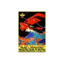 Cartel Póster publicitario de chapa metálica con diseño retro vintage de Catalunya / España. Tin sign. 30 cm x 20 cm (HIDROAVION REAL AERO CLUB DE CATALUNYA)