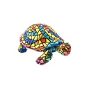 Tortue Mosaïque Dorée – Figurine Décorative Style Gaudí | 11 cm