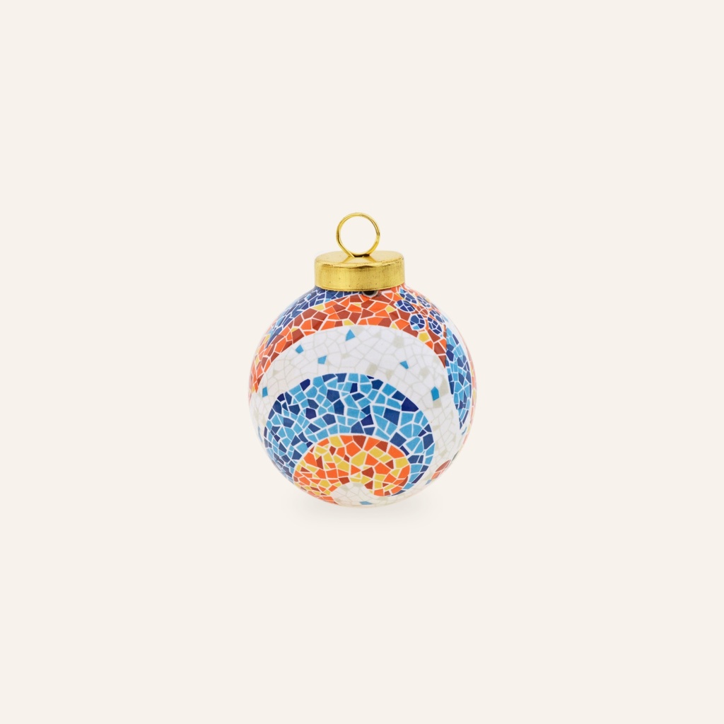 [58140] Pallina di Natale Espiral – Mosaico Ispirato a Gaudí – 6 cm